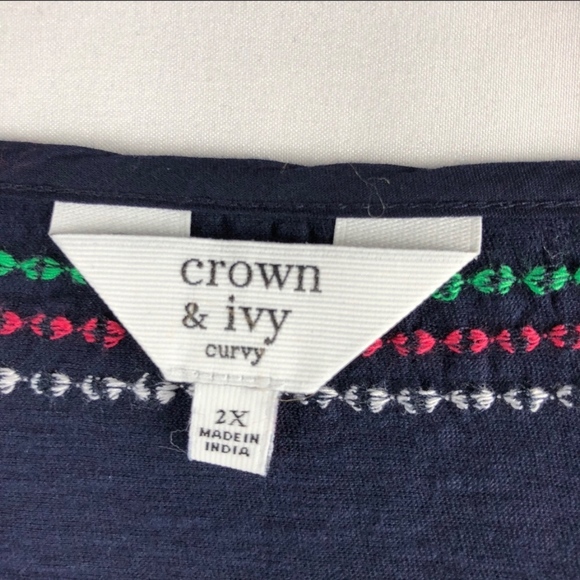 Crown & Ivy Plus Size Large Bell Sleeve Top - NWT - Picture 6 of 7